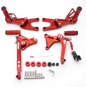 PROCNC Aluminum Billet Adjustable Motorcycle Footrests Rearsets Foot Pegs Fit for Benelli TNT125 TNT135 2016-2022 (Black)