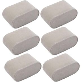 6 Pcs Velvet Bracelet Pillow, Solid Color Watch Display Pillow Holder Pad, Soft Wristwatch Cushion Bangle Packaging Stand Jewelry Organizer(Grey)