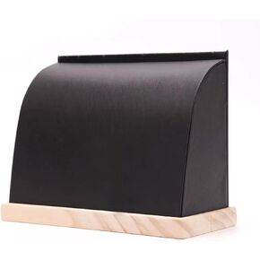 1 Pack Semi-Circle Bamboo Panel Jewelry Necklace Tabletop Display Boards Stand (Black)