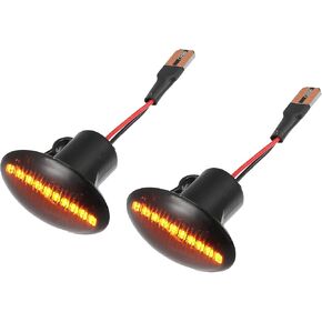 X AutoHaux 1 زوج LED الجانبي علامة الضوء المنعطف مصابيح Fender Sidemarker مصابيح FIAT 500 2-DOOR 2007-2019 68259985AA ABS Metal