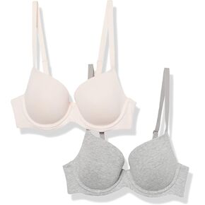 Amazon Essentials Women's Full Cover Cotton Bra, Pack of 2