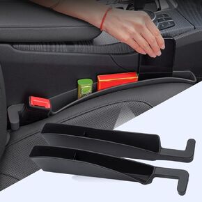 2 PCS Car Seat Gap Filler – Universal Car Seat Side Organizer for Phones, Keys, Cards & Wallets – Ideal for Rideshare Drivers, Elderly Drivers & Daily Commuters – Compatible with Most Vehicles