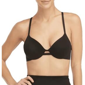 SPANX Womens' Swim Convertible Bra Bikini Top, Black, 34C
