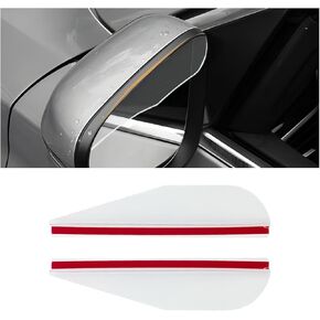 2PCS Car Rear View Mirror Rain Visor Eyebrow- Smoke Visor Guard for Car Side Mirrors- Waterproof Auto Side Mirror Rain Protector Cover Accessories- Universal Rainwater Deflector for Cars (Transparent)