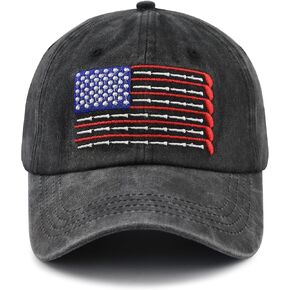 American Golf USA Flag Hat for Men Women, Vintage Adjustable Cotton Golfing Baseball Cap