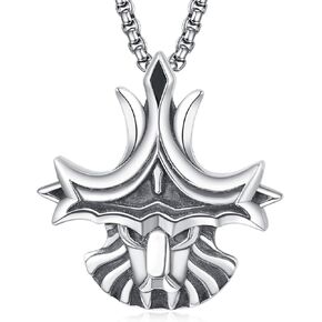 Lion Head S925 Sterling Silver Pendant Necklace for Men and Women