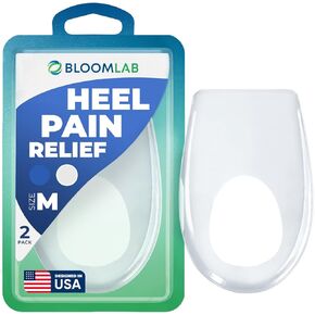 Gel Silicone Heel Cups/Pads, 2 Pack, FSA HSA Eligible, for Achilles Tendonitis, Shoe Wedge Inserts for Plantar Fasciitis, Bone Spur, Foot Pain Relief Support, Comfort Cushion Insoles for Women/Men