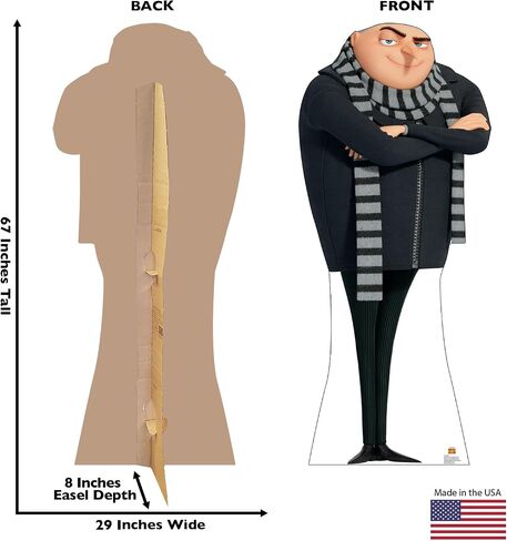 Cardboard People Gru Life Size Cardboard Cutout Standup - Despicable Me 4 (2024 Film) in Saudi Arabia