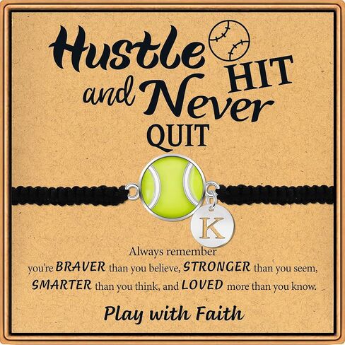 هدايا Baylay Softball للبنات - سوار الكرة اللينة الذهب المطلي بالذهب 14K in Kuwait