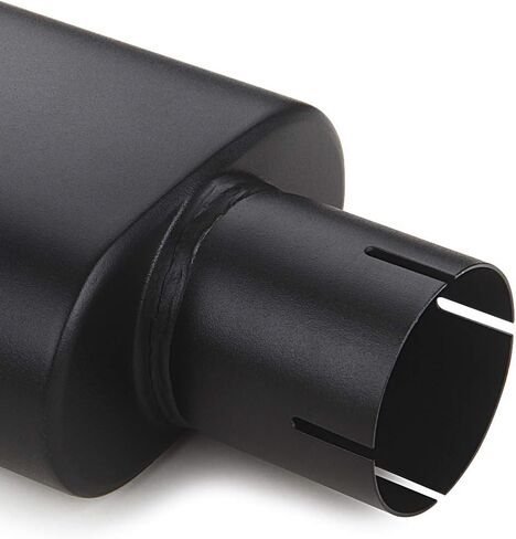 Square Exhaust Tip 2.5" Inlet, A-KARCK Black Coating Rectangle Exhaust Tailpipe Tip 3" x 5.5" Outlet 9.5" Long, Clamp on Design in Saudi Arabia
