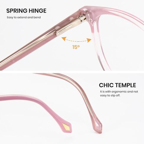 Cyxus Photochromic Glasses for Women Men UV Protection with Blue Light Blocking Retro Round Frame 8193 in Kuwait