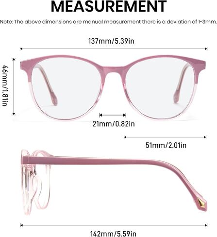 Cyxus Photochromic Glasses for Women Men UV Protection with Blue Light Blocking Retro Round Frame 8193 in Kuwait