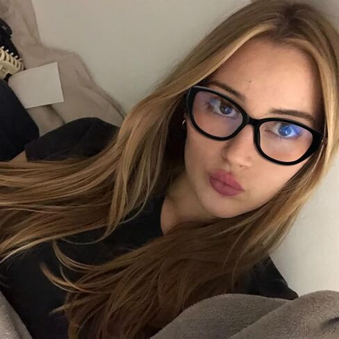 Designer Blue Light Blocking Glasses for Women Cat Eye Frame Reduce Eyestrain Computer Glasses for Gaming/TV in Saudi Arabia