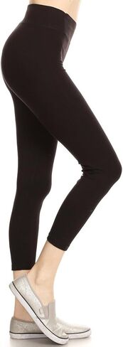 2ND DATE Women's Basic Cotton Stretch Leggings with Comfort Waistband in Kuwait