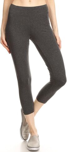 2ND DATE Women's Basic Cotton Stretch Leggings with Comfort Waistband in Saudi Arabia