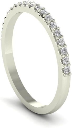 GNGJewel Solid 10K White,Yellow OR Rose Gold Stackable Simulated Diamond Wedding Band in Saudi Arabia