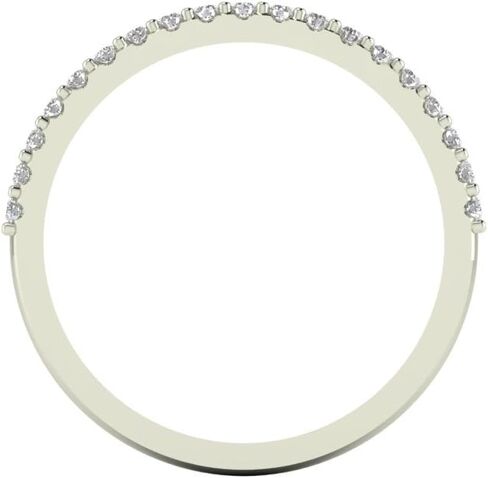GNGJewel Solid 10K White,Yellow OR Rose Gold Stackable Simulated Diamond Wedding Band in Saudi Arabia
