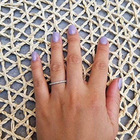 GNGJewel Solid 10K White,Yellow OR Rose Gold Stackable Simulated Diamond Wedding Band in Saudi Arabia