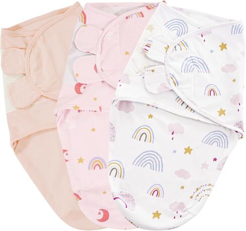 PHF 100% Cotton Baby Swaddle Sleep Sacks for Newborn, 3 Pack Baby Swaddles 0-6 Months for Baby Boys and Girls, Swaddle Sack Easy Adjustable, Baby Swaddle Blanket Wrap, Baby Essentials (Floral) in Kuwait
