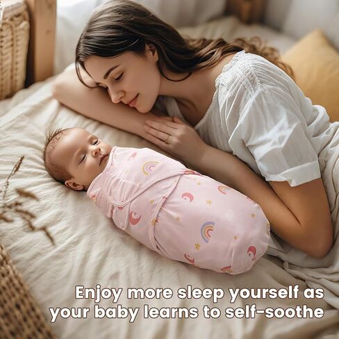 PHF 100% Cotton Baby Swaddle Sleep Sacks for Newborn, 3 Pack Baby Swaddles 0-6 Months for Baby Boys and Girls, Swaddle Sack Easy Adjustable, Baby Swaddle Blanket Wrap, Baby Essentials (Floral) in Kuwait