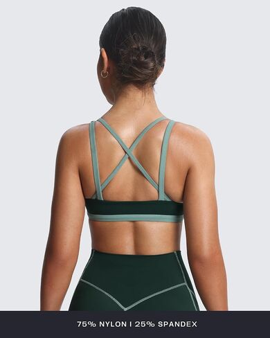 Aoxjox Women's Workout Sports Bras Fitness Backless Padded Rory Ruched Bra Yoga Crop Tank Top in Saudi Arabia