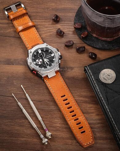 حزام ساعة جلدية بديلة مناسب لـ Casio GST-210 / GST-300 / GST-400 / GST-410 / GST-210B / GST-S100D / GST-S210B BRACELET BRACELET in Kuwait