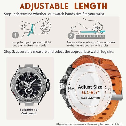 حزام ساعة جلدية بديلة مناسب لـ Casio GST-210 / GST-300 / GST-400 / GST-410 / GST-210B / GST-S100D / GST-S210B BRACELET BRACELET in Kuwait