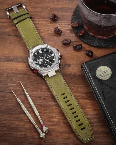 حزام ساعة جلدية بديلة مناسب لـ Casio GST-210 / GST-300 / GST-400 / GST-410 / GST-210B / GST-S100D / GST-S210B BRACELET BRACELET in Kuwait