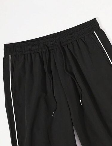 Yimoon Men's Star Pants Y2K Lightweight Drawstring High Rise Side Striped Pants Wide Leg Baggy Dance Pants with Pockets in Saudi Arabia