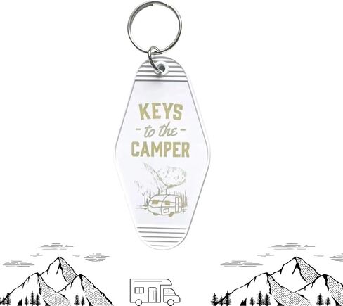 Camper Keychain, 2Pack Keys to The Camper Keychain, Camping Accessories Gift for Women Men in Kuwait