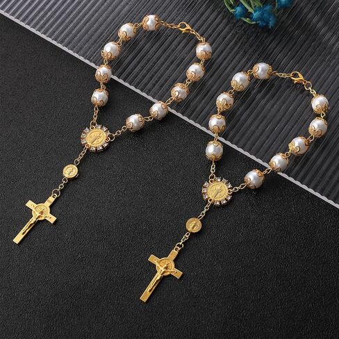 3 PCS Car Car Rosary Mirror Rearview Mirror Hanging Ornament Auto Inconsities includeries fersonication Window Window Decoration Medal Safety Gift Medal for Truck Bike Motorcycle Gold in Saudi Arabia