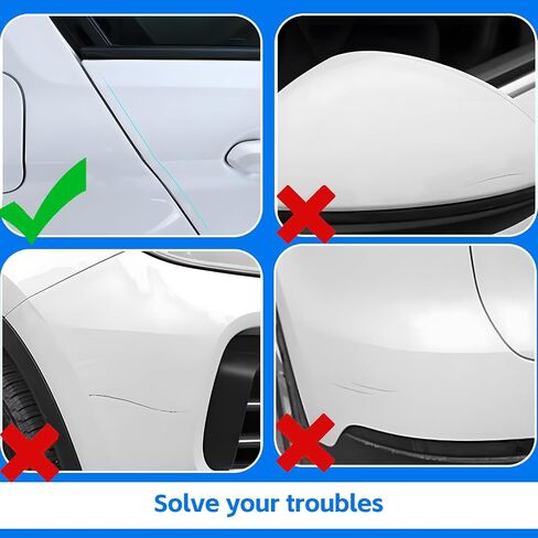 Car Door Sill Protector, Clear Anti-Collision Car Door Edge Guard, Car Door Edge Trim Protection Film, Universal Multi-Purpose Transparent Invisible Tape, for Most Cars (2.8In x 33Ft) in Kuwait