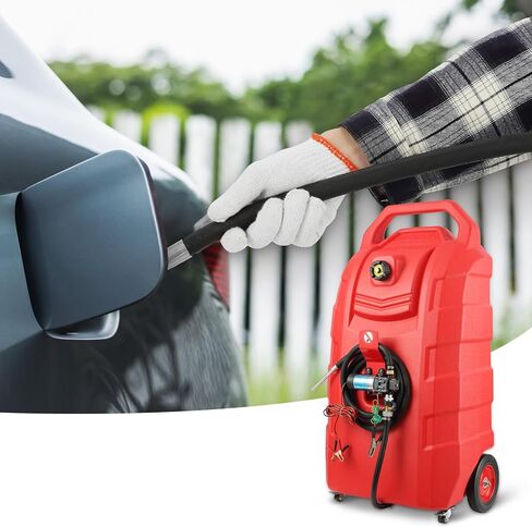 Caddy Vevor Fuel Caddy ، 32 جالون ، خزان تخزين الوقود المحمول على عجلات ، مع مضخة نقل 12 فولت DC ، حاوية وقود الديزل البنزين مع خرطوم 8.2 قدم ، معدل التدفق 7L/دقيقة ، للشاحنات ، القوارب ، جزازات العشب in Saudi Arabia