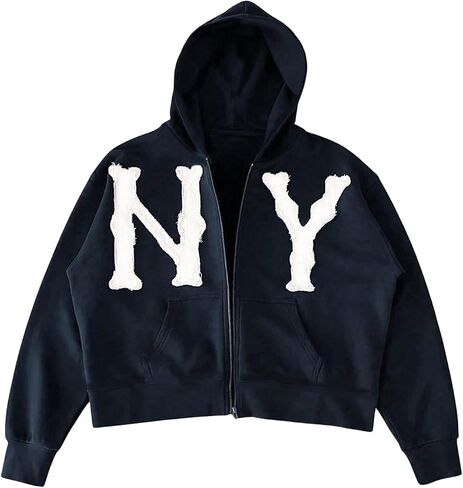 Soly Hux Men's Letter Graphic Zip Up Hoodie Sweatshirt Long Sleeve Drop Counder Counder مع جيب in Saudi Arabia