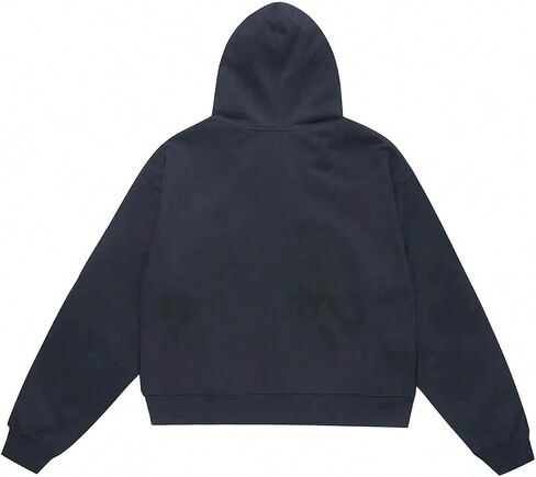 Soly Hux Men's Letter Graphic Zip Up Hoodie Sweatshirt Long Sleeve Drop Counder Counder مع جيب in Saudi Arabia