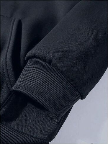 Soly Hux Men's Letter Graphic Zip Up Hoodie Sweatshirt Long Sleeve Drop Counder Counder مع جيب in Saudi Arabia