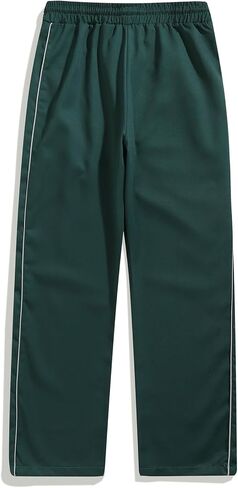 Yimoon Men's Parachute Pants Y2k Baggy Sweatpants Drawstring Wide Leg Casual Pants Streetwear in Saudi Arabia