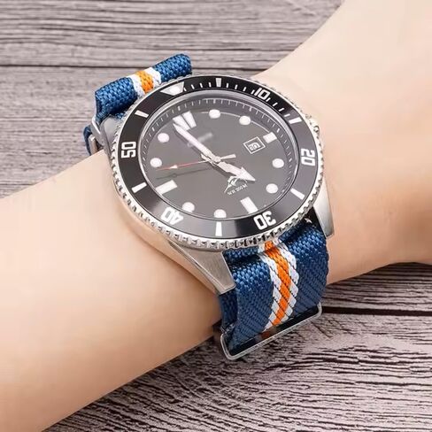 فرقة الساعات المنسوجة ، على الطراز العسكري ، مشبك معدني قابل للتعديل in Kuwait