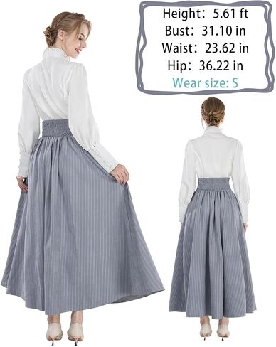 CR ROLECOS Edwardian Victorian Dress for Women 1800s Renaissance Ball Gown Costume with Pockets in Saudi Arabia