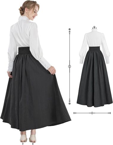 CR ROLECOS Edwardian Victorian Dress for Women 1800s Renaissance Ball Gown Costume with Pockets in Saudi Arabia