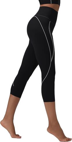 baleaf Freeleaf Broadway High Waist Capris Leggings with Pockets, Dance Yoga Workout Running Casual Summer Pants for Women in Saudi Arabia