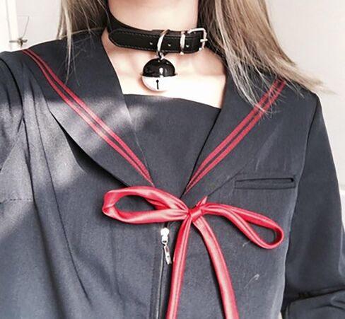 Handmade Cosplay Choker Lolita Kitty Bell Collar Women Leather Bow Choker Necklace in Saudi Arabia