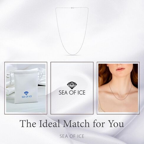 Sea of ​​Ice Singapore Rope Chain Necklace - سلسلة سلسلة Ssilver للنساء والرجال - 925 سلسلة مجوهرات الفضة الفضية - سلسلة فضية متعددة الجنسيات للجنسين in Kuwait