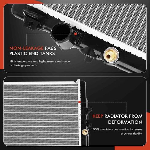 A-Premium Engine Coolant Radiator Assembly with Transmission Oil Cooler Compatible with Honda Accord 1998-2002 V6 3.0L & Acura TL 1999-2001 V6 3.2L, Automatic Trans. in Saudi Arabia