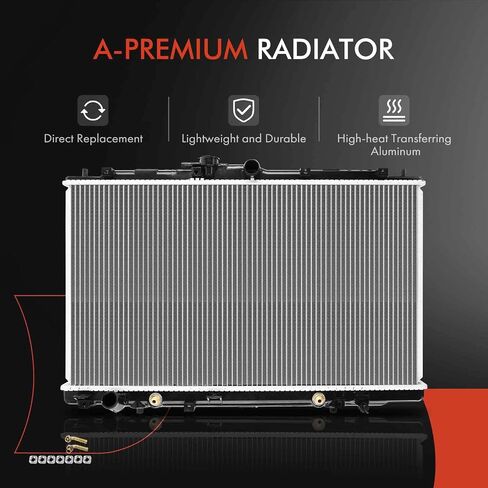A-Premium Engine Coolant Radiator Assembly with Transmission Oil Cooler Compatible with Honda Accord 1998-2002 V6 3.0L & Acura TL 1999-2001 V6 3.2L, Automatic Trans. in Saudi Arabia
