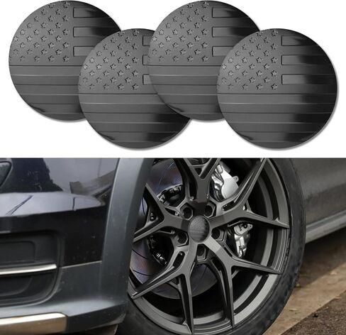 4PCS American Flag Wheel Center Caps, Center Caps for Rims, 56mm Rim Center Cap Stickers, Automotive Exterior Accessories Waterproof Wheel Hub Cap Universal Fit Most Cars SUVs Trucks RVs in Saudi Arabia