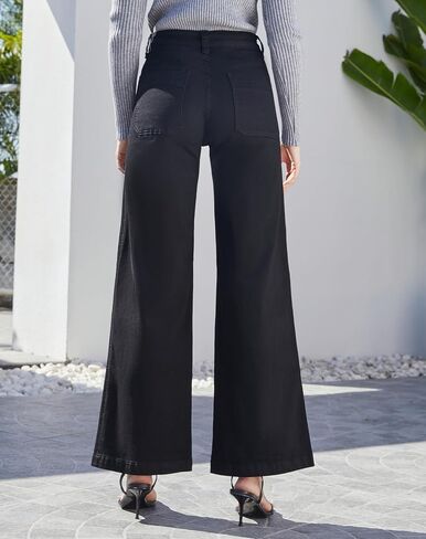 Women's Wide Leg Sweatpant Jeans Y2k Baggy Loose Trouser Jeans High Waisted Stretch Denim Pants in Saudi Arabia
