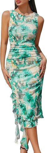 نساء الصيف ruched bodycon اللباس بلا أكيام in Kuwait