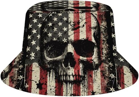 American Flag Bucket Hat for Men Women – Patriotic 4th of July Sun Hat, Tie Dye & Star Print Summer Caps in Saudi Arabia