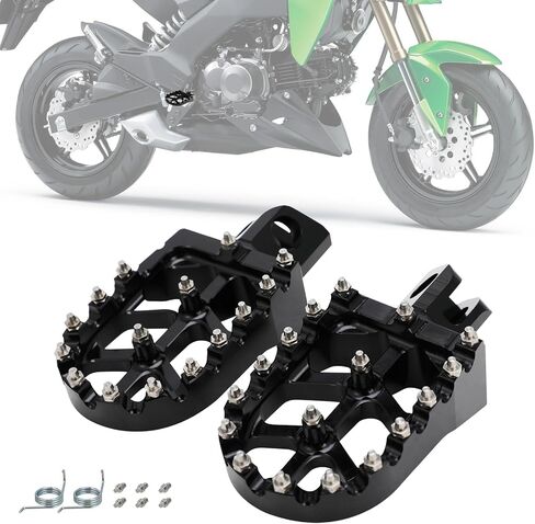 Motorcycle Foot Pegs Footpegs Rest Pedal MX Style CNC for Z125 Pro 2016-2024 Black in Kuwait